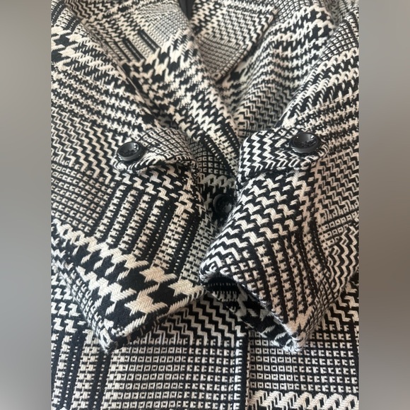 Trina Turk Houndstooth Wool Blend Coat Size 14 - Picture 3 of 7